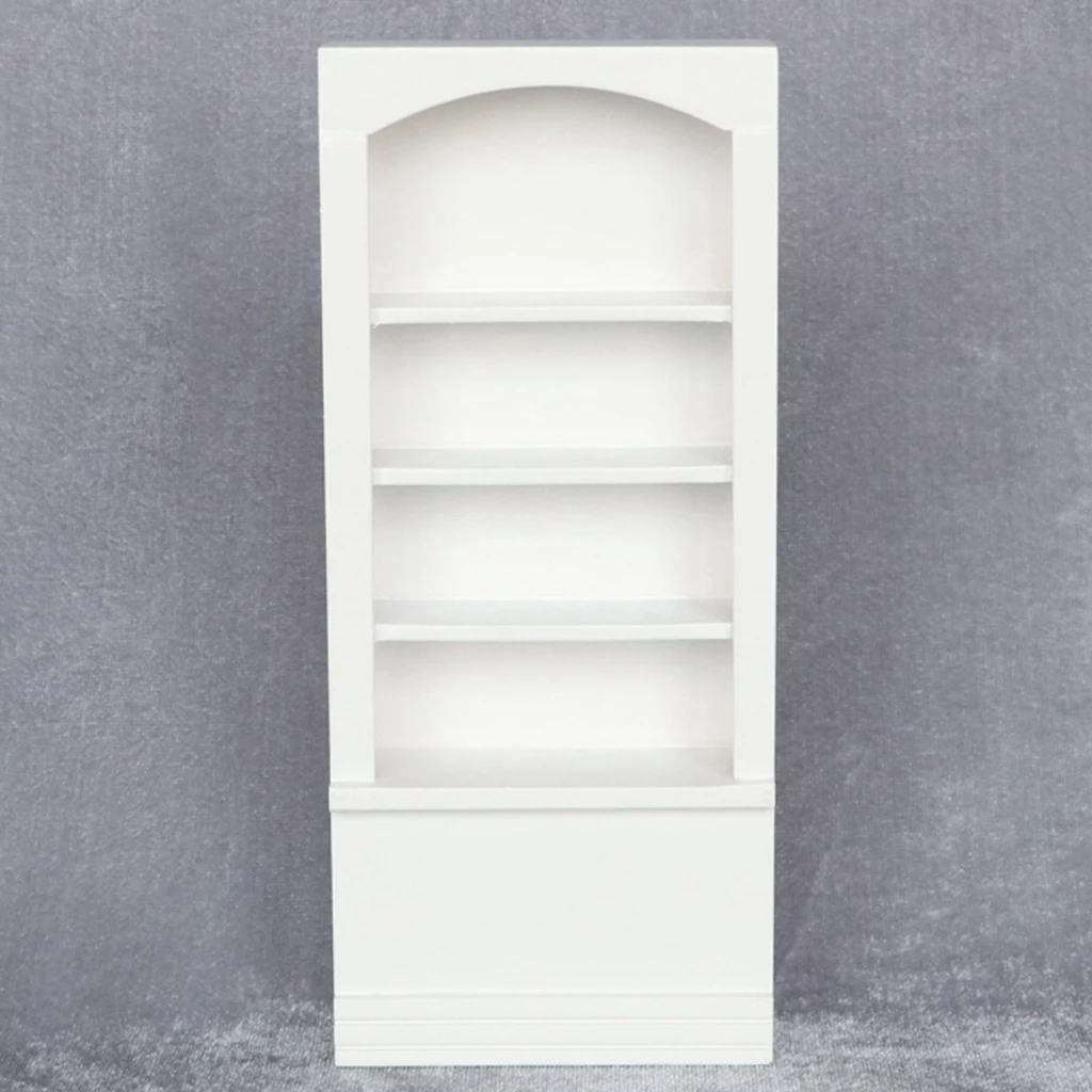 1:12 Scale Dollhouse Miniature Bookcase Model Mini Display Cabinet Bedroom
