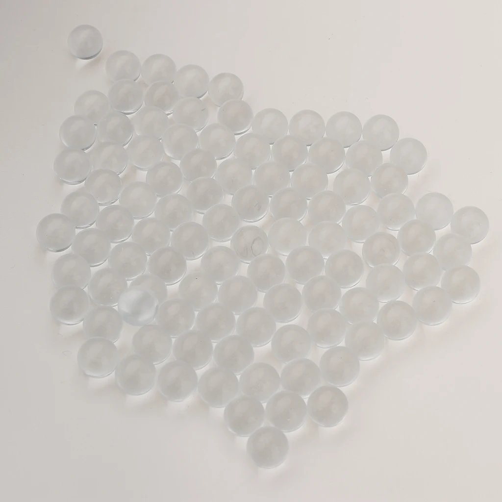 100pcs Clear Glass Ball Marble Sets Decoration for 8mm Aquarium Vase