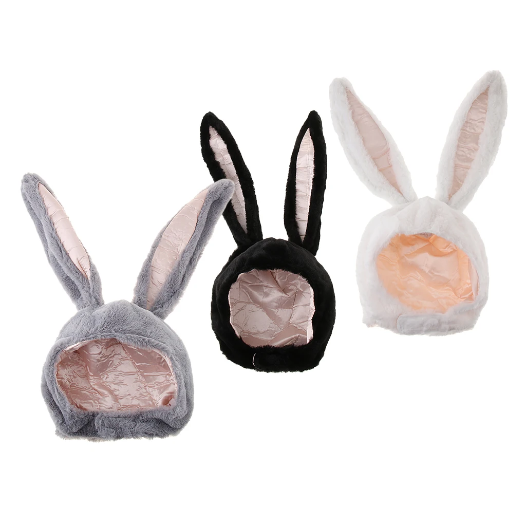 Plush Fun Long Ears Plush Cartoon Rabbit Animal Hat Party Costume Fancy Dress