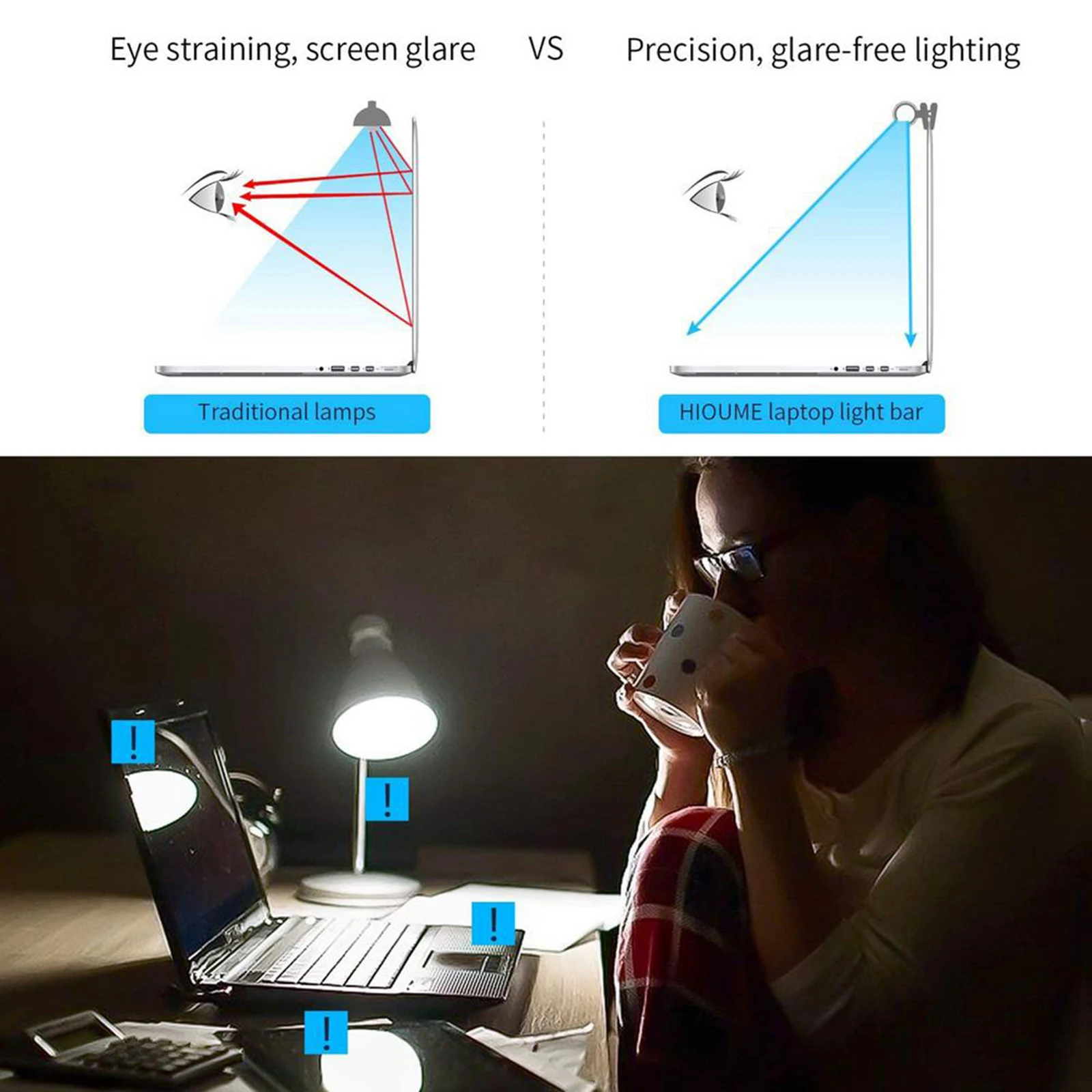 Intelligent Laptop Monitor Screenbar Light USB Hanging Lamp Eye Protection