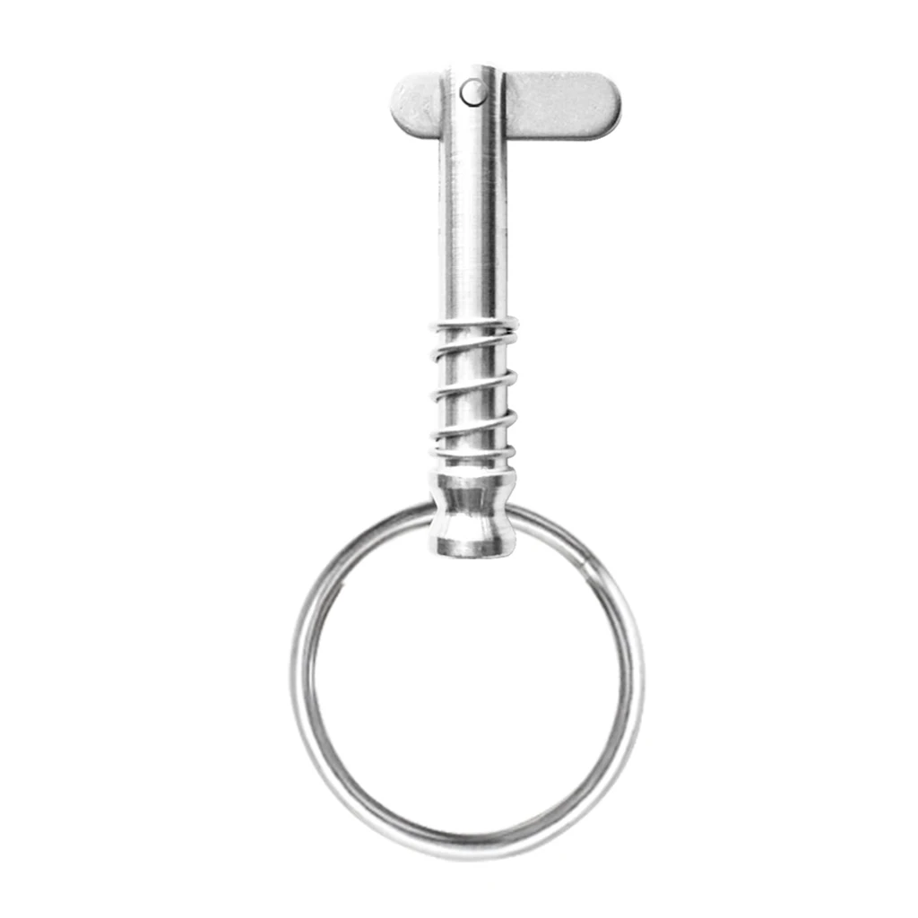 Marine 316 Stainless Steel Quick Release Spring Pin w/ Pull Ring Boat Top Deck Hinge/Jaw Slide Clamp Replacement Accessories