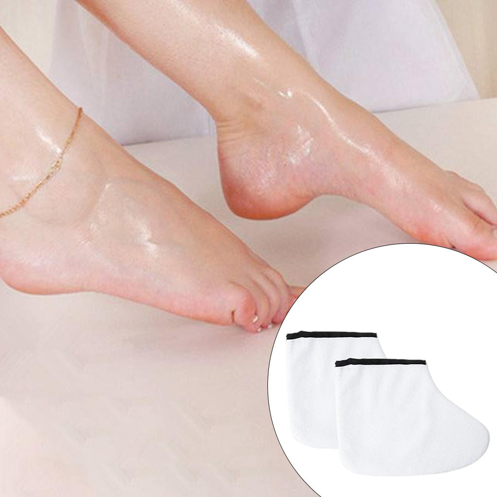 Paraffin Wax SPA Hand Foot Mitts Gloves Booties Terry Cloth , Made from Soft Cotton with Cotton Liner and Snap Closure