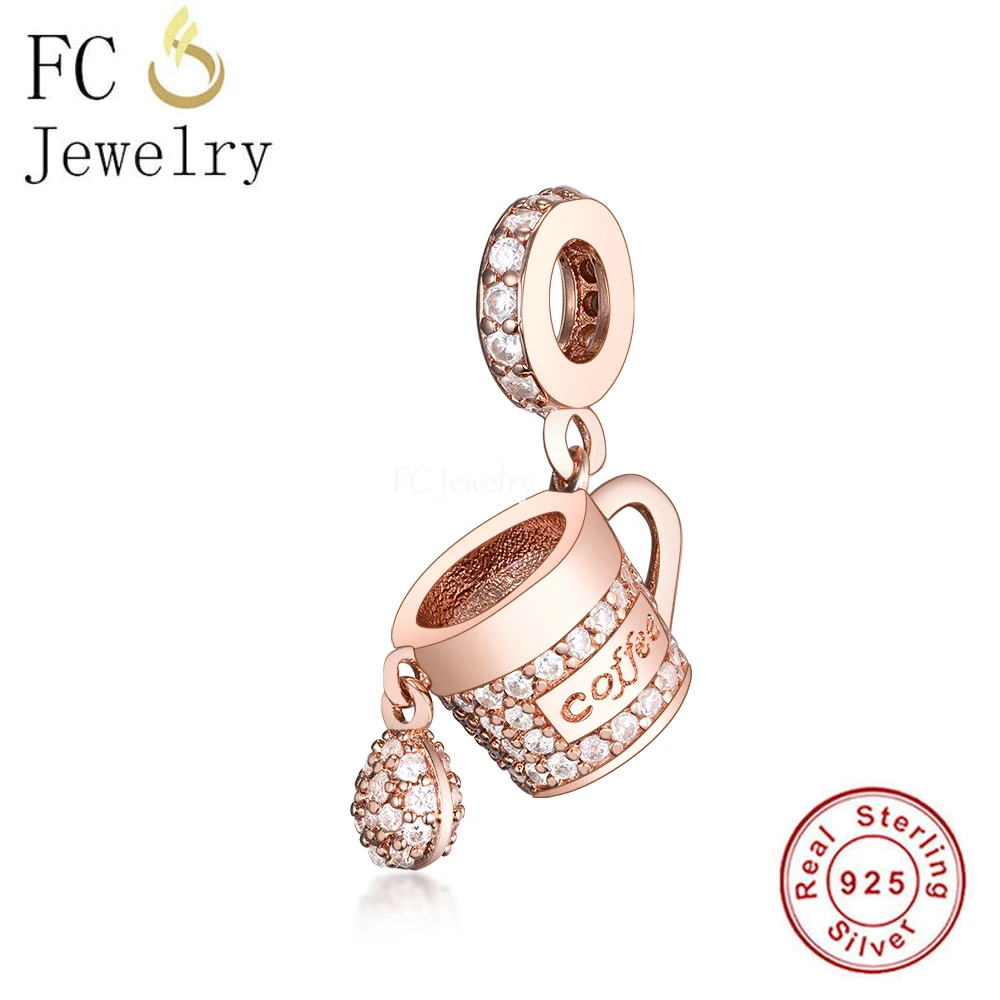 jewellery set FC Jewelry Fit Original Charm Bracelet 925 Sterling Silver Friends Central Peak Coffee Cup Bead For Making Women Berloque 2021 promise rings