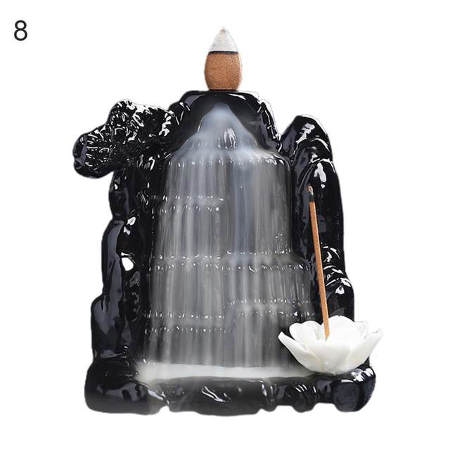 Waterfall Incense Burner Handmade Smoke Fountain Holder Heat-Resistant  Health Care Gift Giving Backflow Incense Burner - AliExpress