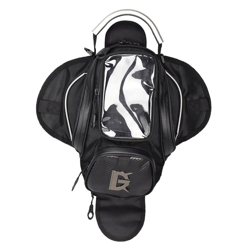 Premium Fuel Tank Bag Motorcycle Magnetic Outdoor Wallet Bags Nylon Bag for Motorcycle Dirt Bike Dual Sport Black