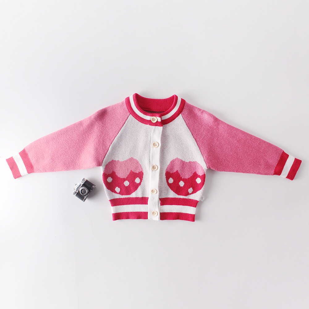 Outono de Malha Camisola do Bebê Roupas do Bebê Primavera Cardigan Crianças Roupas Meninos Meninas Suéteres Usar Menino Inverno 6-24 Meses 6 Cardigã de malha para crianças, roupas para