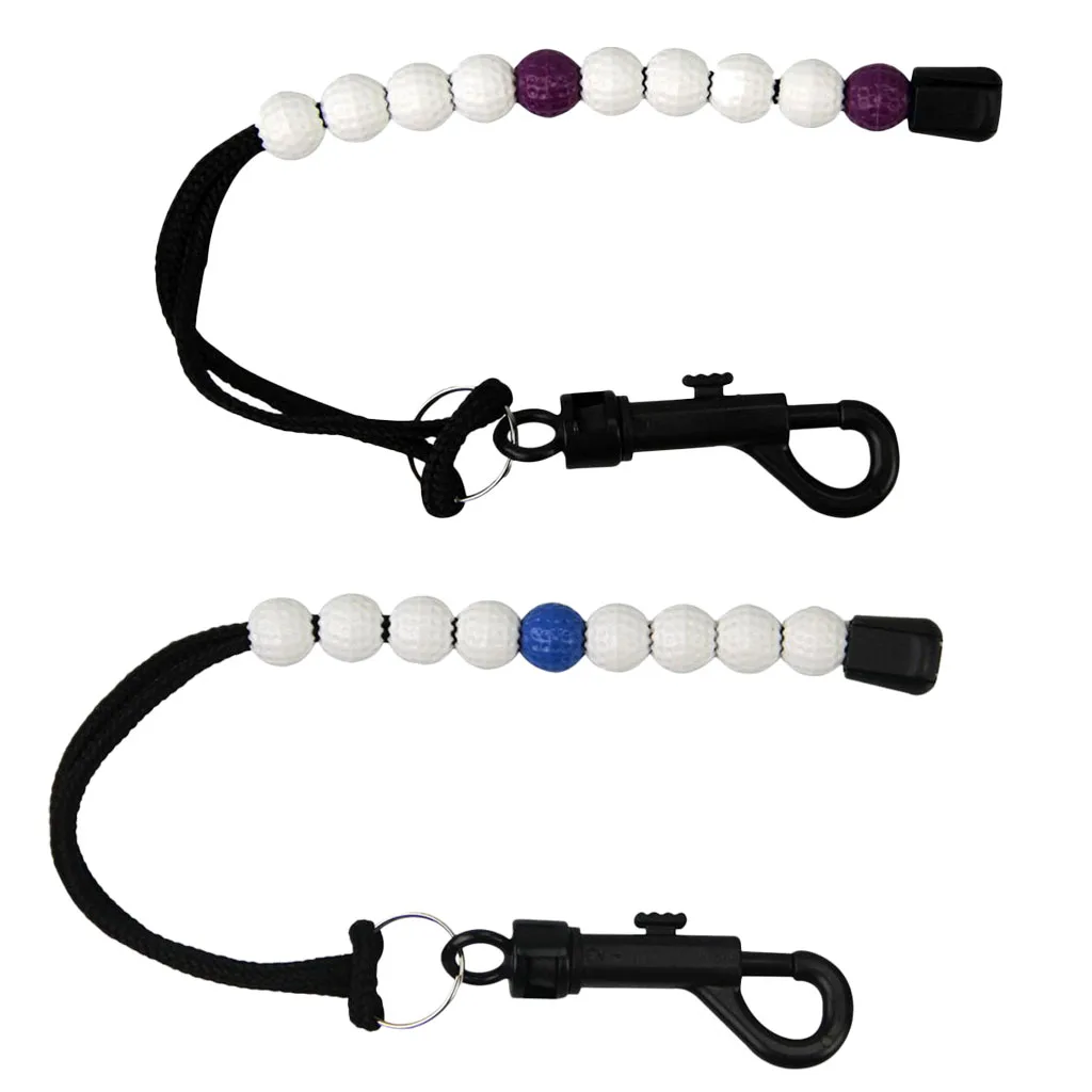 Premium Golf Stroke Counter Beads Bracelets Counting Tool with Detachable Clip Gift 34mm Golf Accessories Training Aids