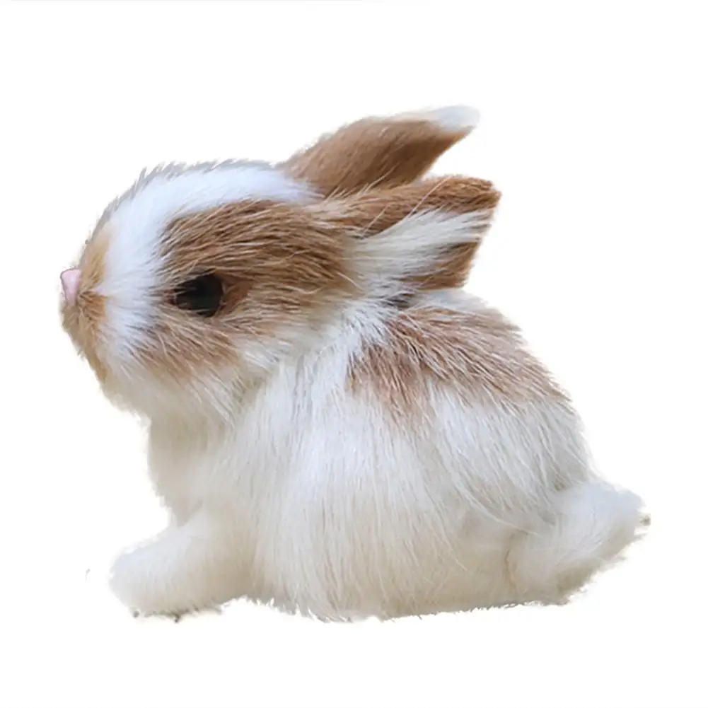 Cute Simulation Animal Doll Rabbit Plush Sleeping Stuffed Toy Kids Gift Decor 
