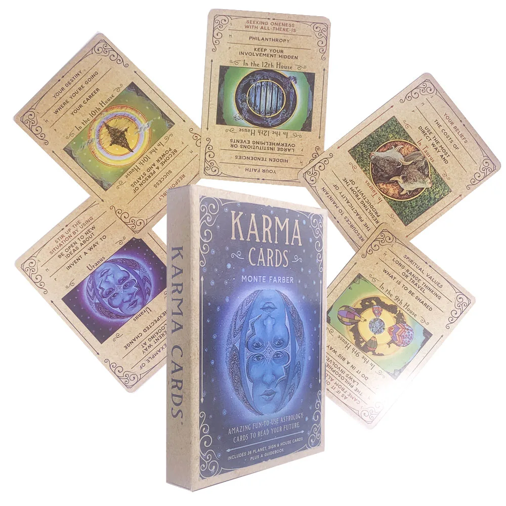 Karma Cards Monte Faber Tarot Cards Witchcraft Supplies Chakra Alchemy Psychic Occult Board Game Love Oracle Cards