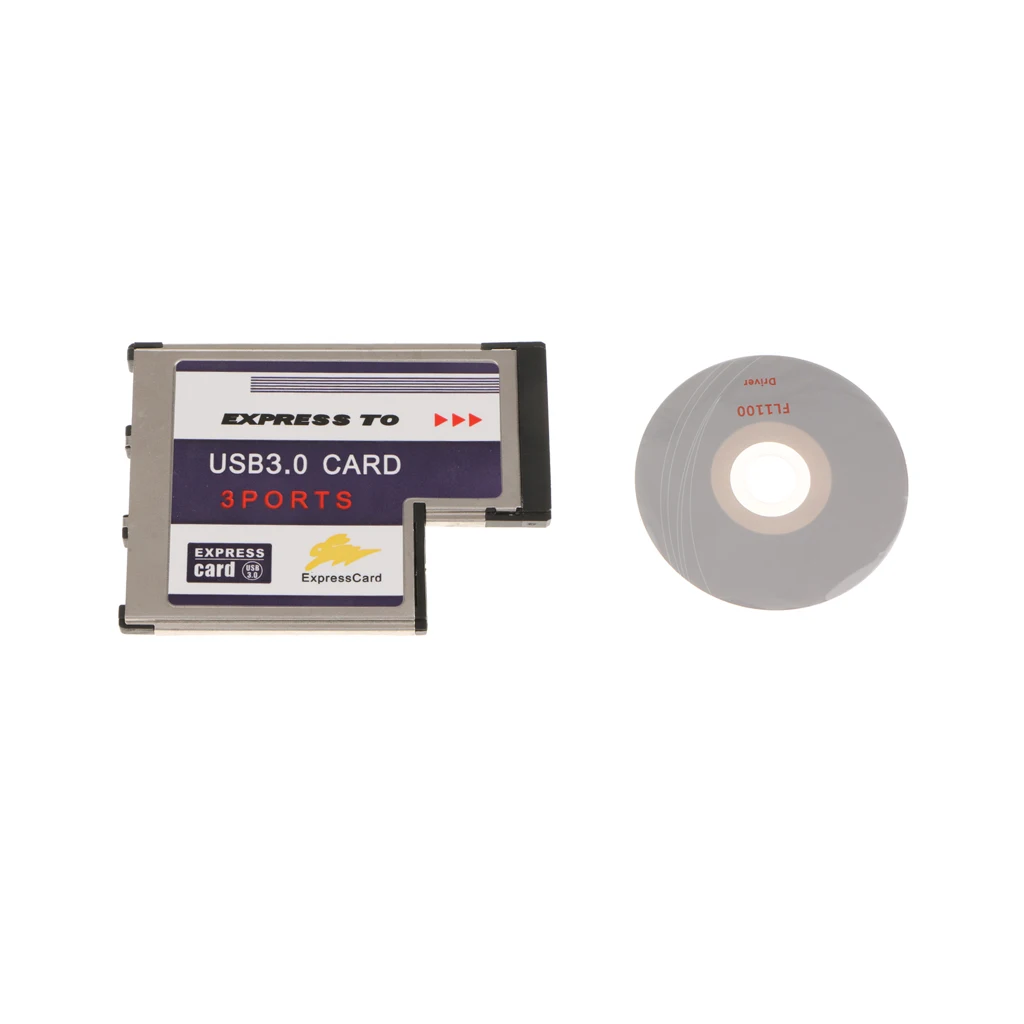 3Port USB 3.0 HUB  Card PC ExpressCard Expansion Hidden 54mm