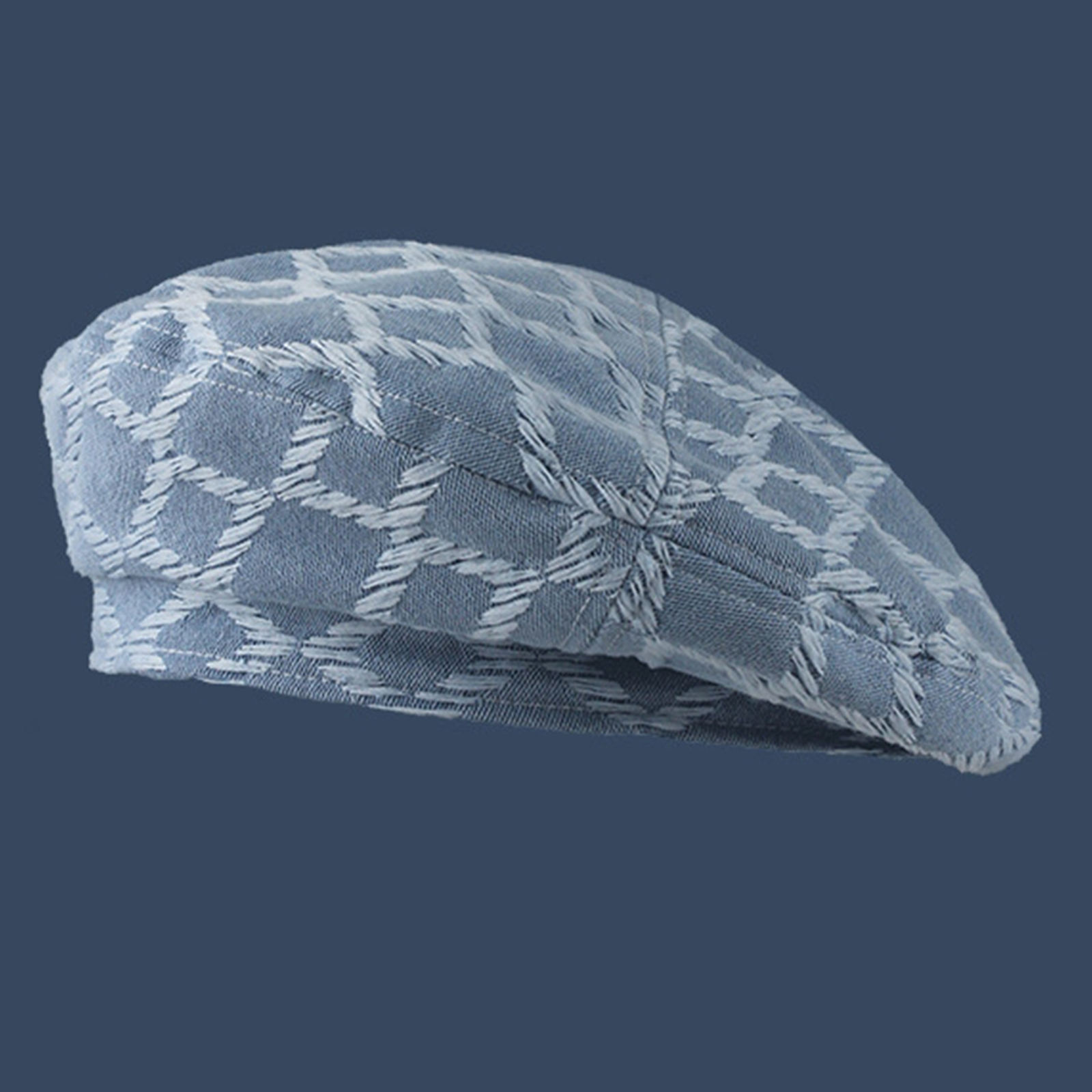 Denim Casual Women Beret Hat Classic French Style Peaked Cabbie Beanie Ivy Hat Girls Ladies Flat Travel Spring Fall Head Warmer