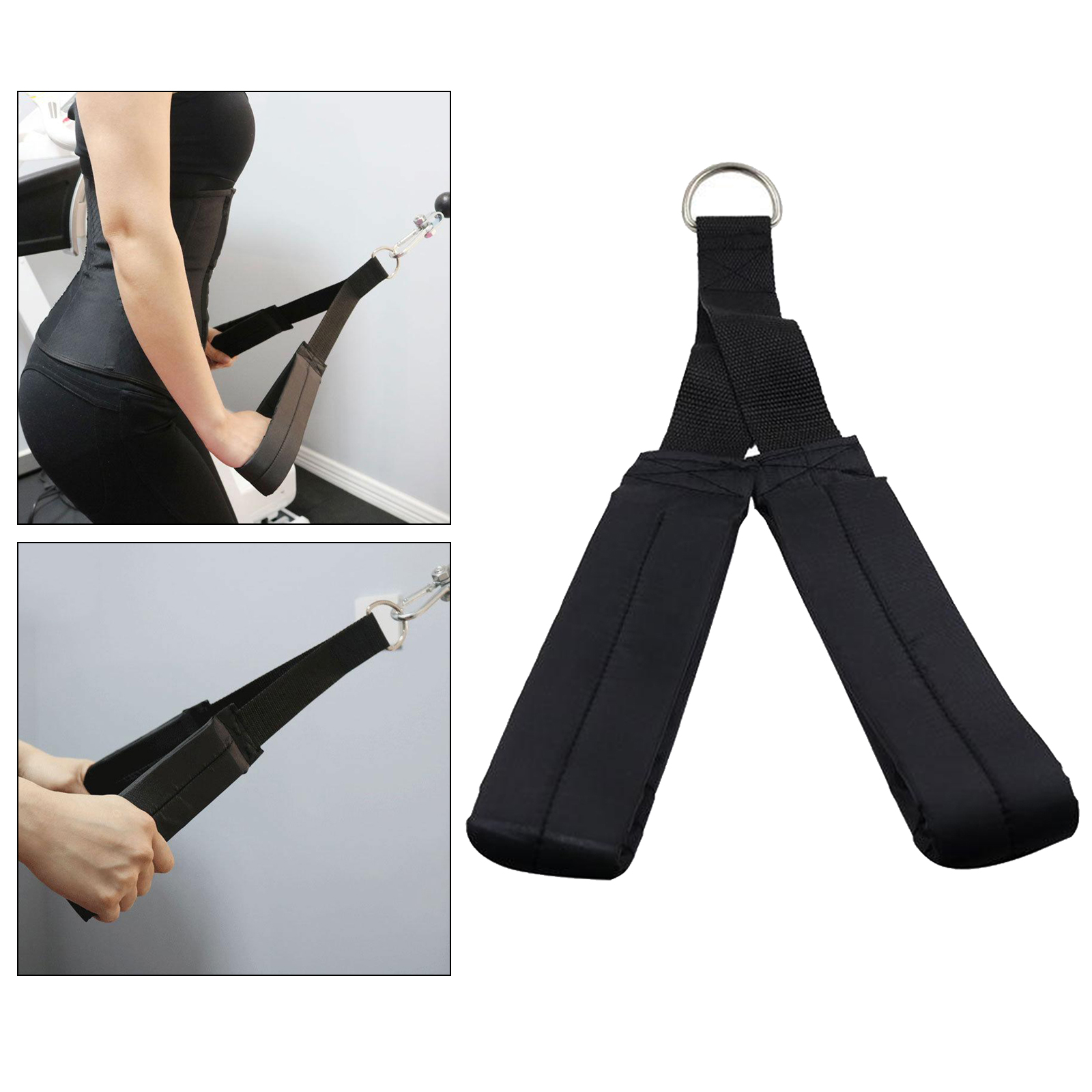 Tricep's Strap Comfort Padded Grip Support Ab Crunch Straps Cable Pull Down Abdominal Chinning Bar Gym Triceps Strap Attachment