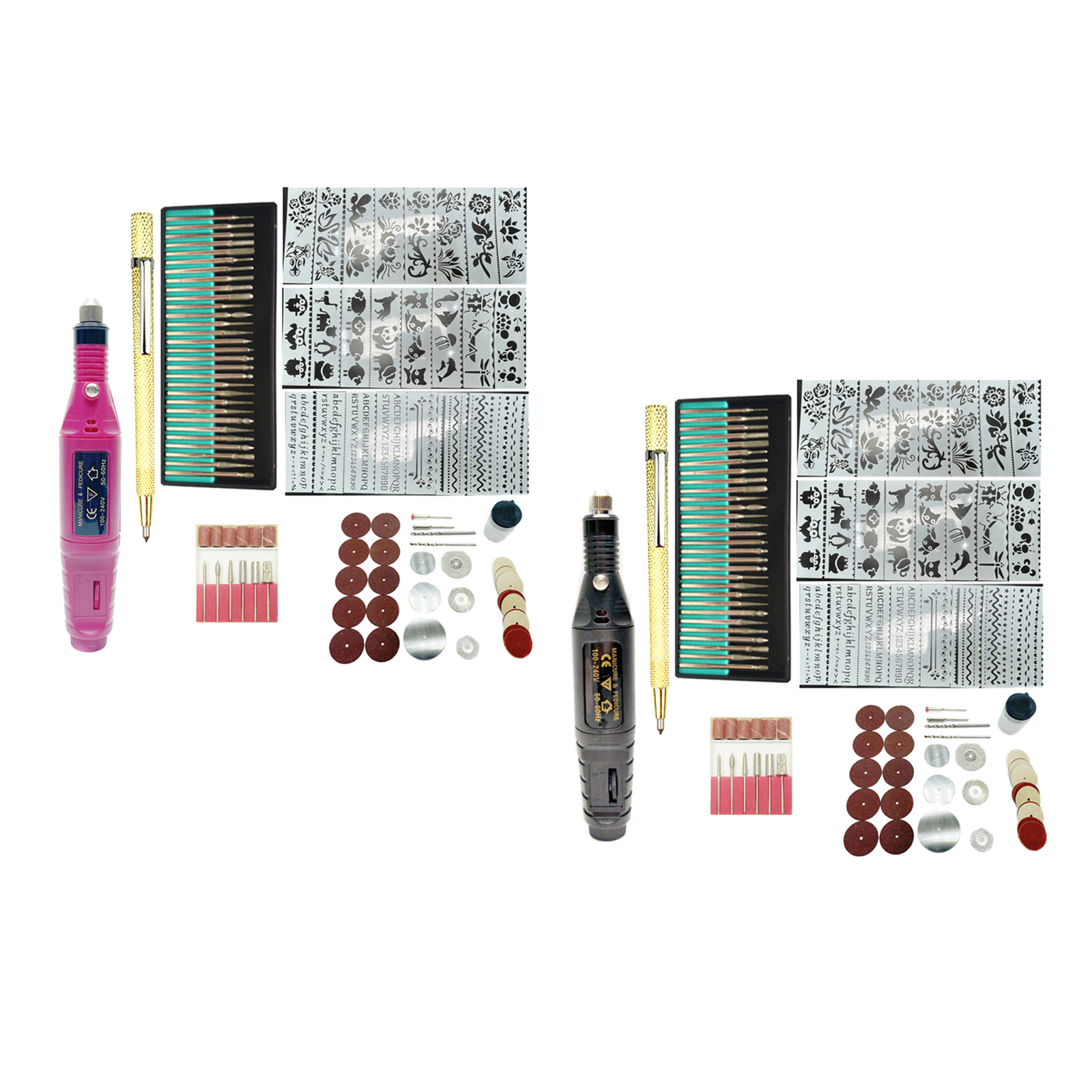 108Pcs Engraving Tool Electric Wired Micro Engraver Carving Etching Pen Stone Wood Mini Engraver Glass Ceramic Palstic DIY