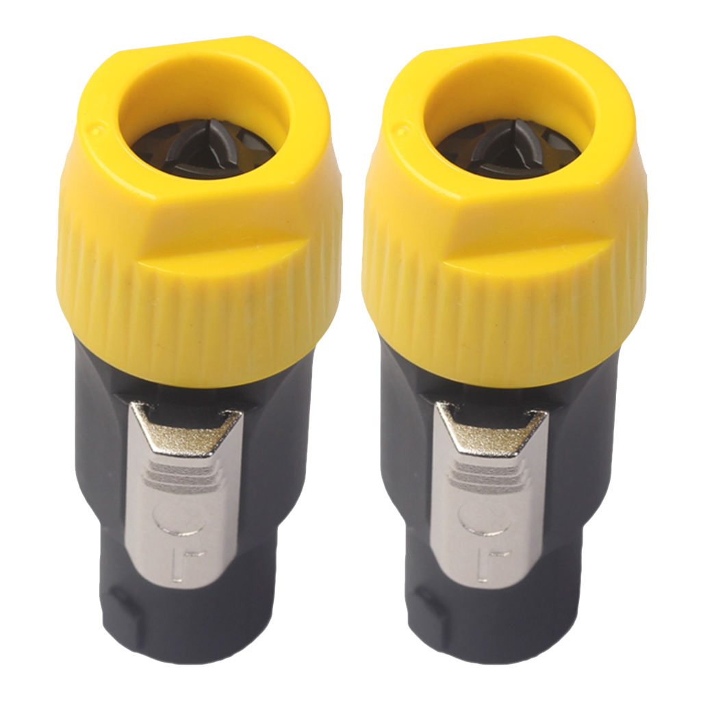 2pcs 4pins NL4FC Connector Plug Professional Audio Connector XLR Male Plug