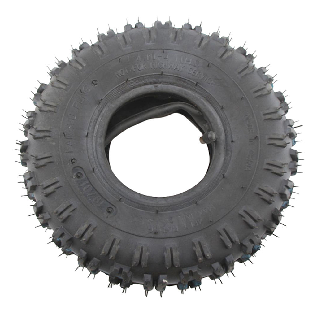 Heavy Duty Rubber 4.10-4 410-4 4.10/3.50-4 Tire and Inner Tube Set for Garden  Snow Blower Go Cart Repair Accessories