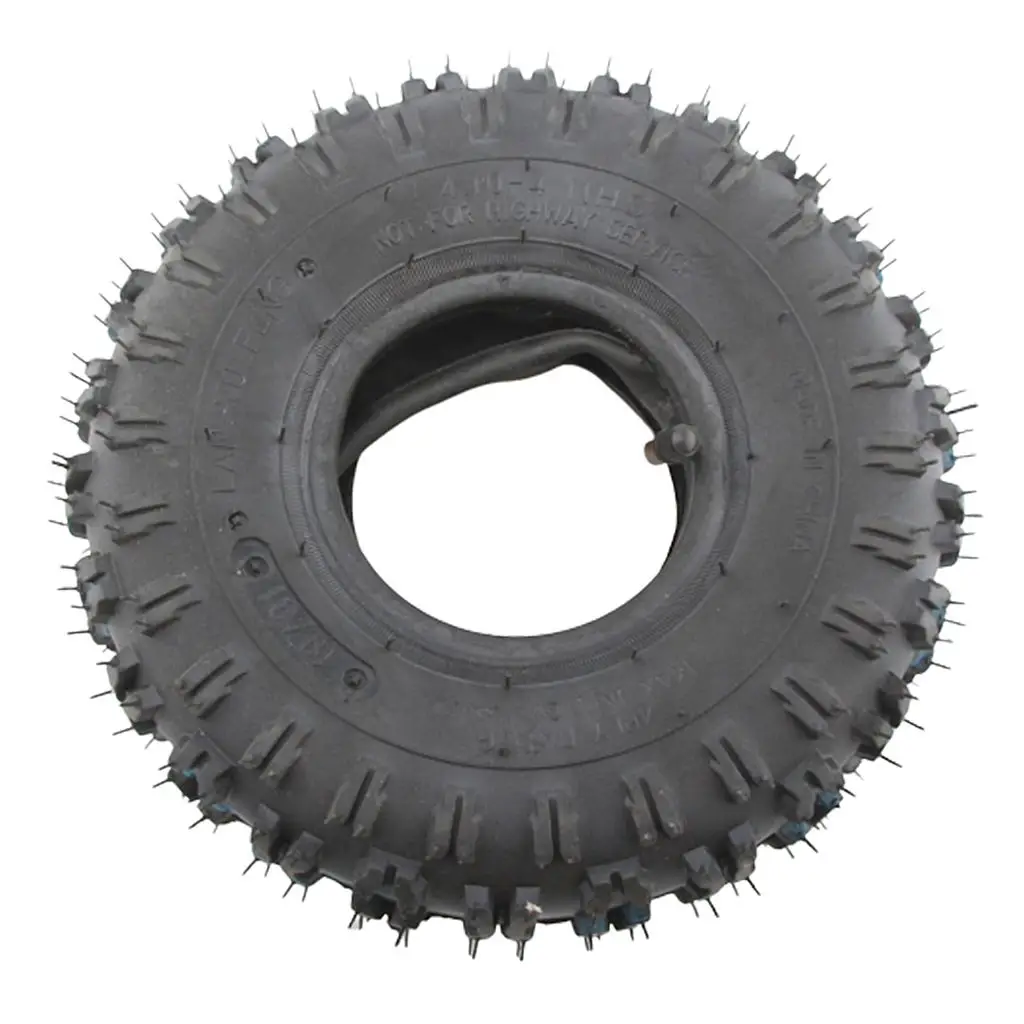 Heavy Duty Rubber 4.10-4 410-4 4.10/3.50-4 Tire and Inner Tube Set for Garden  Snow Blower Go Cart Repair Accessories