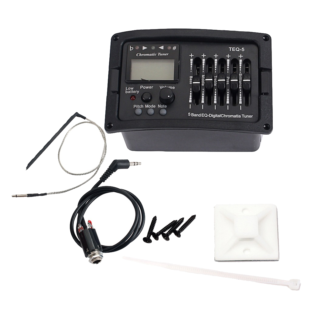 5 Bands Acoustic Guitar, EQ Equalizer Preamp, Micro Piezo Tuner with