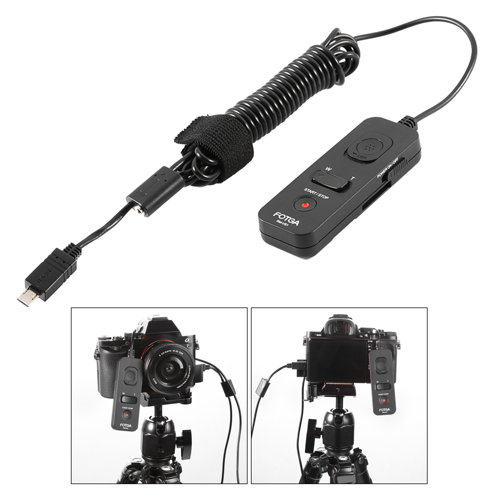 RM-VS1 118 Inches Remote Control Shutter Cord Cable for Sony HDR-PJ350E HDR-PJ240 HDR-CX900E HDR-CX610E HDR-CX240E FDR-AX100E