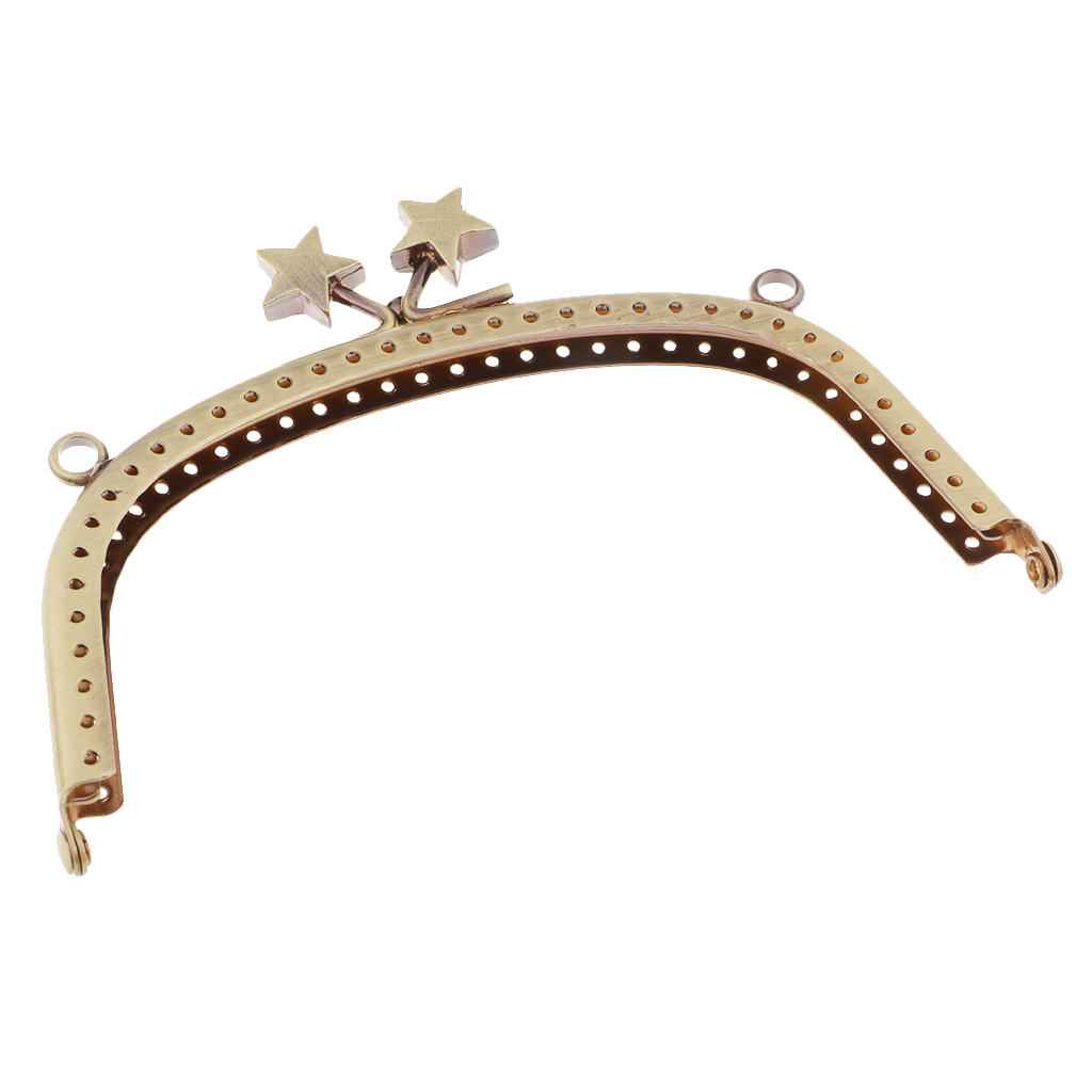 DIY Purse Handbag Handle Coin Bag Metal Star Shape Kiss Clasp Lock Frame for Crafts