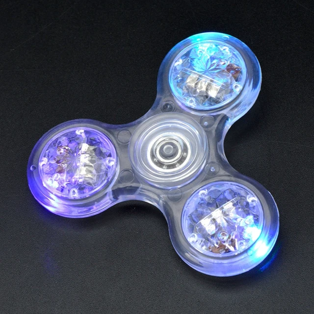 Crystal Luminous LED Fidget Spinner Decompression Luminescent Gyroscope Fun  Relieve Anxiety Toys Adult And Child Birthday Gifts - AliExpress