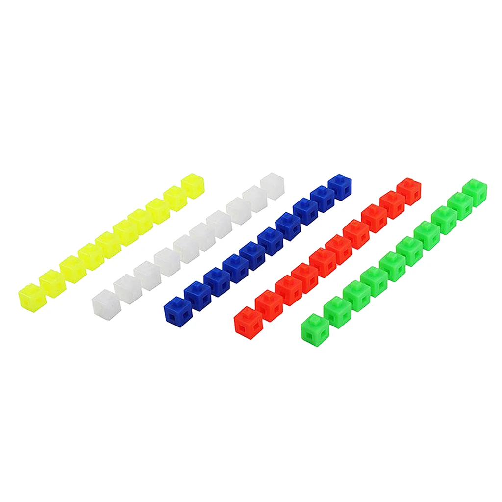 50pcs Plastic Interlocking Math Link  Preschool Learning Toy