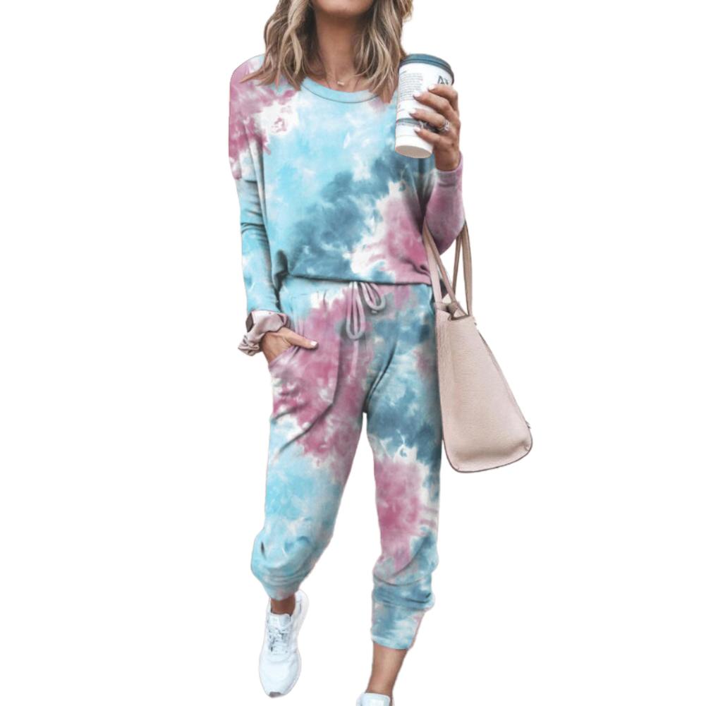 roupa de jogger tie dye, manga comprida,