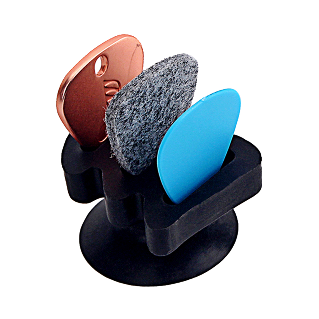 3 Pieces Acoustic Electric Guitar Bass Plectrums with Picks Clip Holder Set