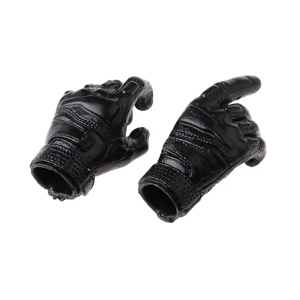 Mini 1: 6 Scale Black Gloves for 12 