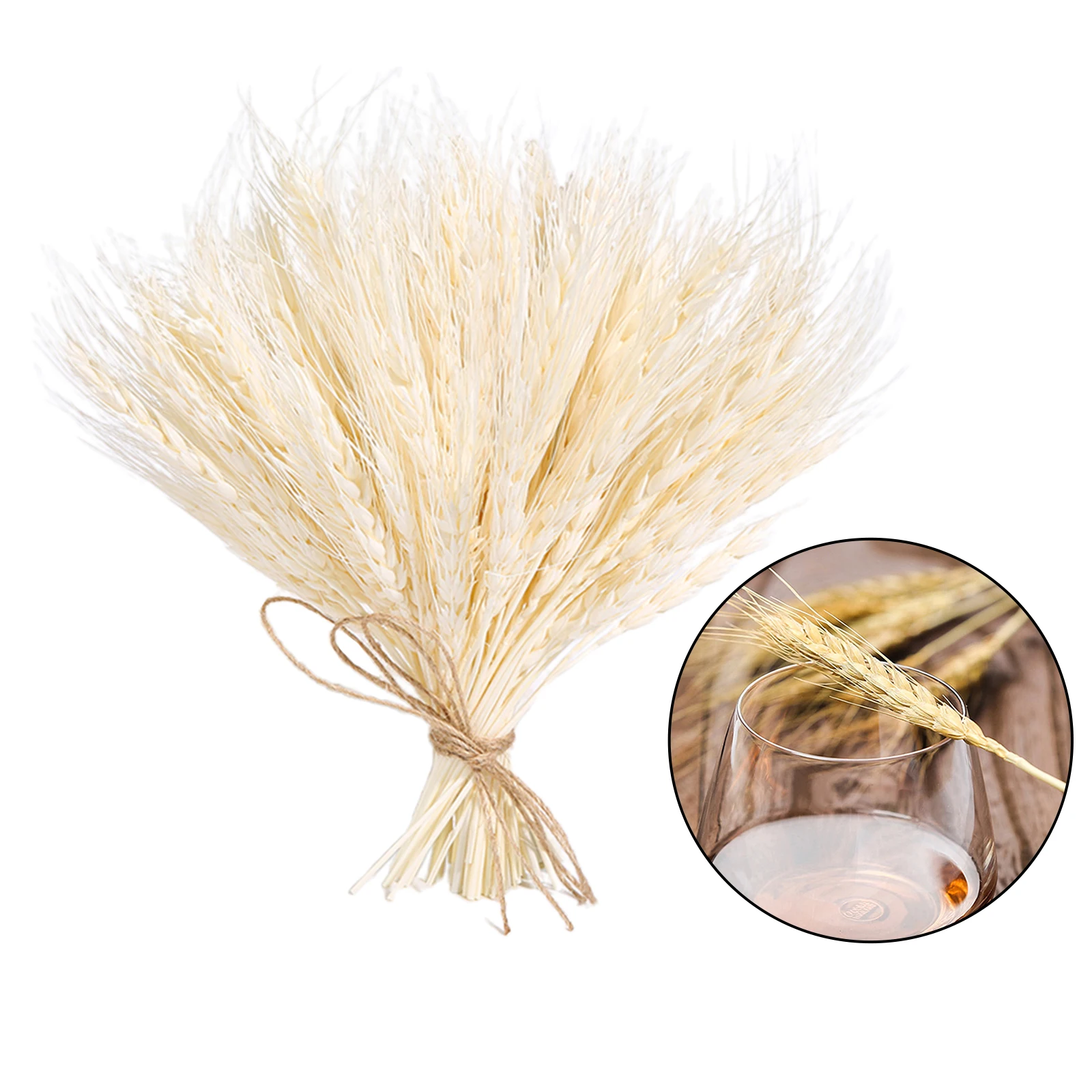 100Pcs Real Wheat Natural Dried Flowers Wedding Party Decoration Craft Scrapbook Diy Home Decoration Photo Props