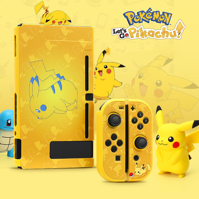 Cute Cartoon Japanese Yellow Pokemon Pikachu Blue Turtle Nintendo Switch  Shell Protection Cover –