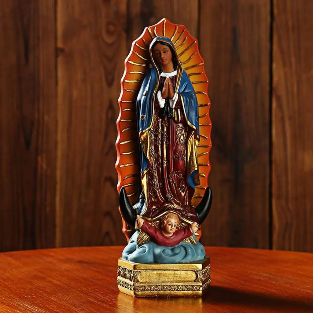 Blessed Virgin Mary Mother Statue Jesus Lady Figurine Christian Gift Home Decor