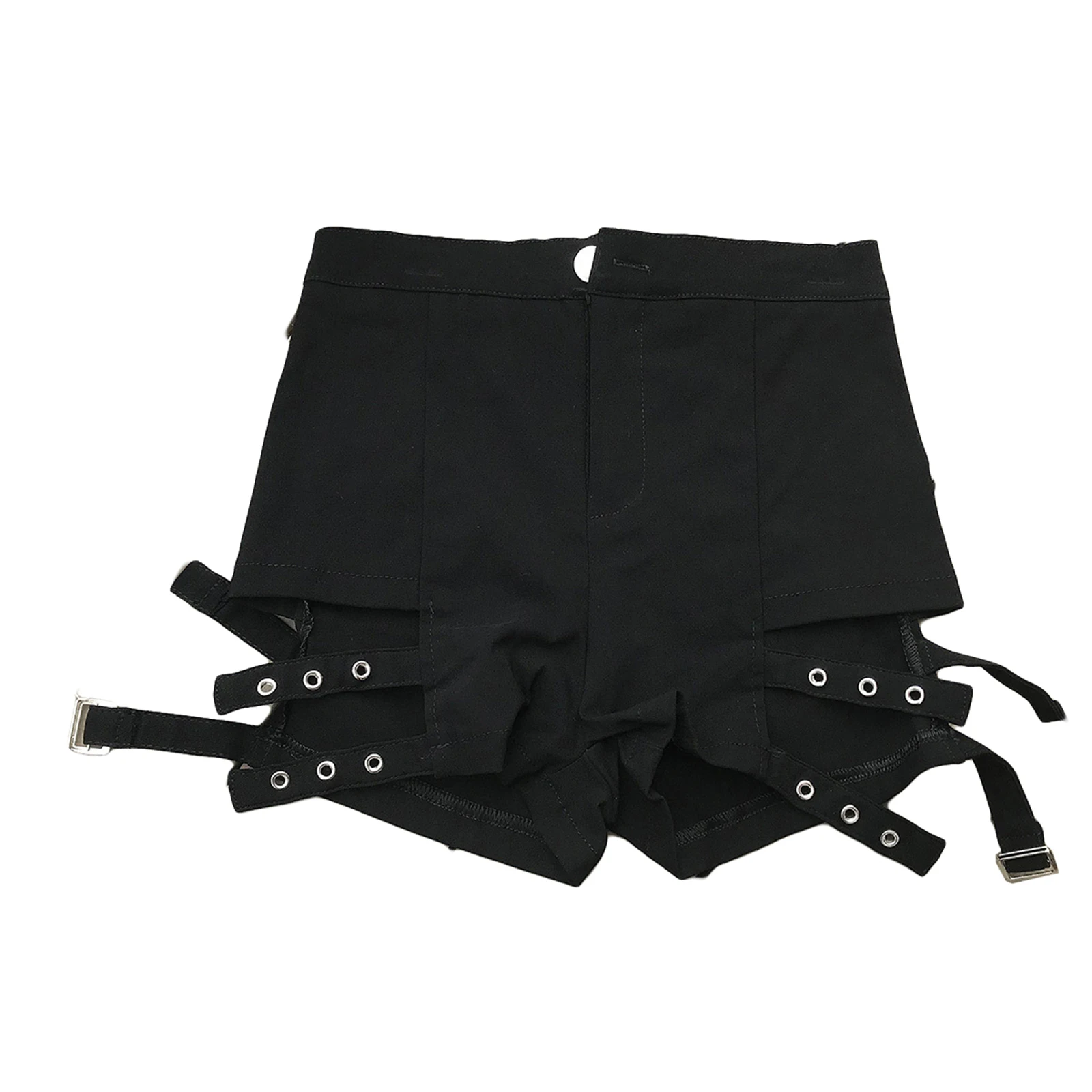 2021 Fashion Design Women Sexy Hollow Out Buckle Belt Shorts Stretch Bodycon Cutout Mini Hot Shorts Party Clubwear Black nike dri fit shorts