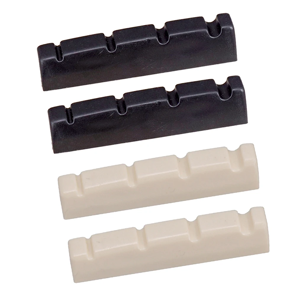 2pcs Electric Bass Slotted Nut 4 String Guitar Musical Instrument Parts