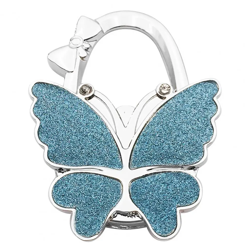 bobauna Colorful Shimmery Butterfly Foldable Purse Handbag Hook Table Hanger Holder 