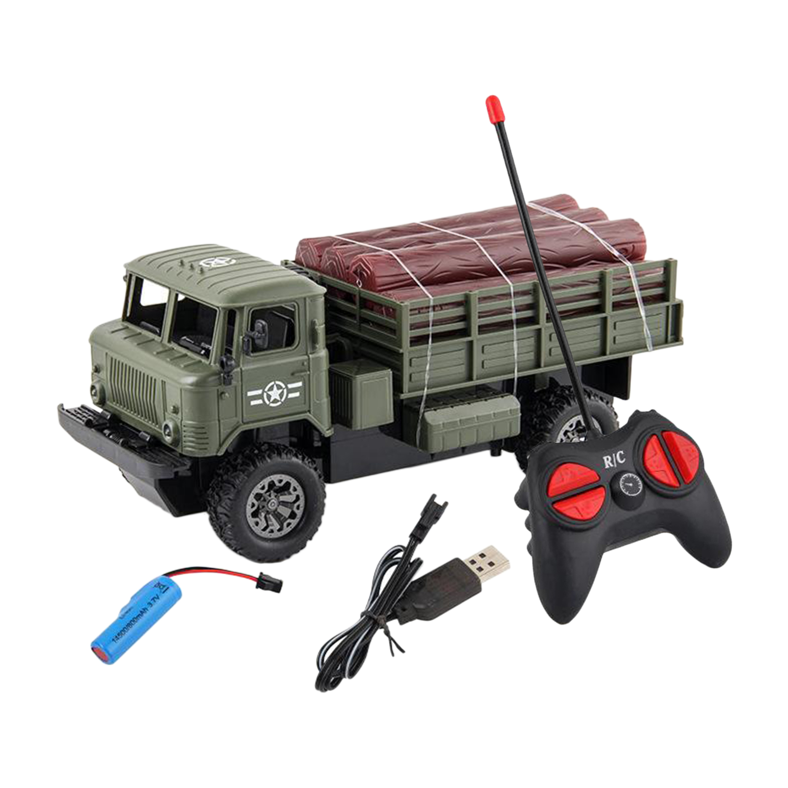 4CH RC Construction Truck LED Light Remote Control 4WD Off-Road Vehicle Toys