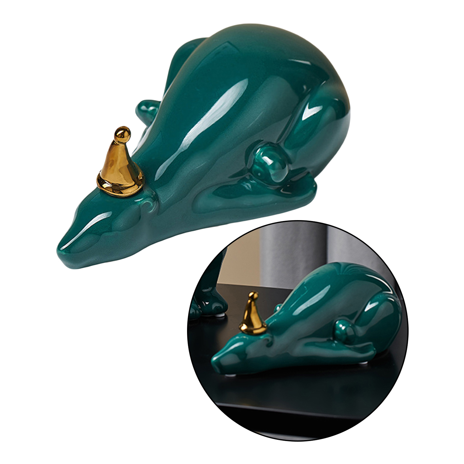 Cute Polar Bear Figurine Ceramic Sculpture Artware Home Desktop Decorations