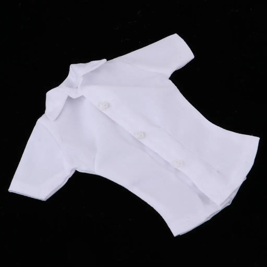 1/6 White Short Sleeve Shirt ,14cm for Cy Girls ,Female ,12inch Action Figure Accessory
