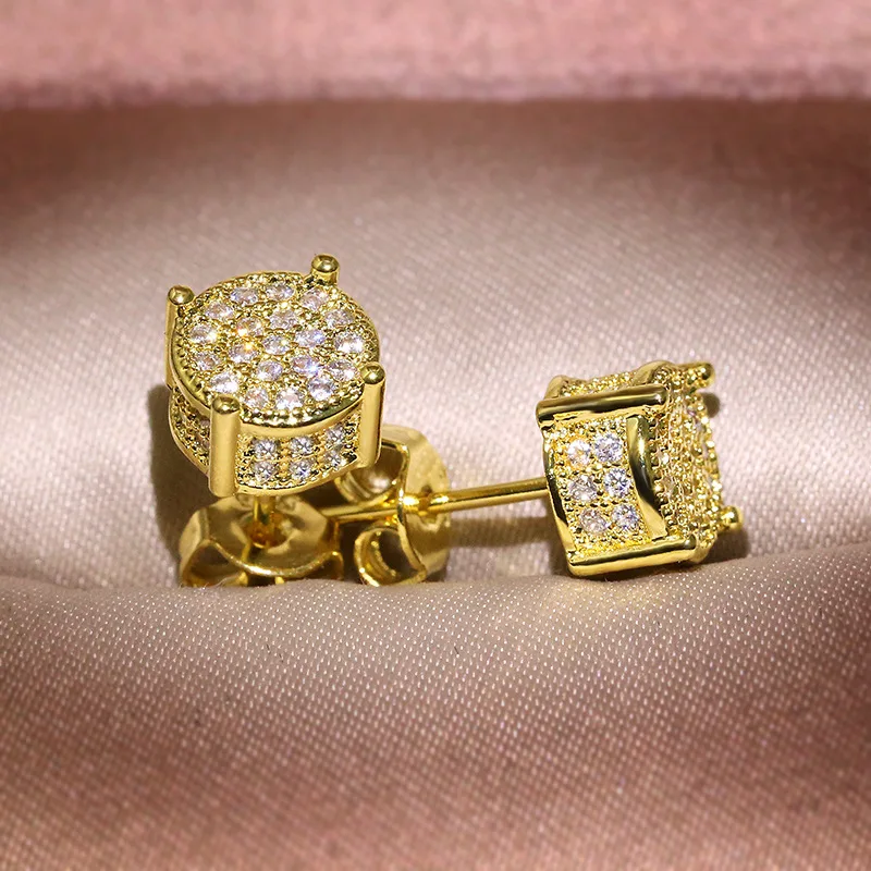 lindo ouro real brincos de ouro para as mulheres casamento casamento noivado festa brinco minimalista feminino jóias