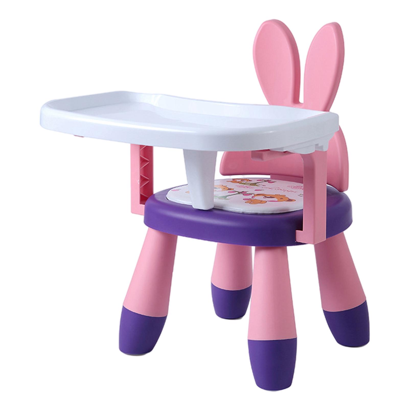 Baby Feeding Chair Sounding Seat with Removable Tray Antiskid Dining Table Foot Stool for Toddler Garden Outdoor Lawn Chair