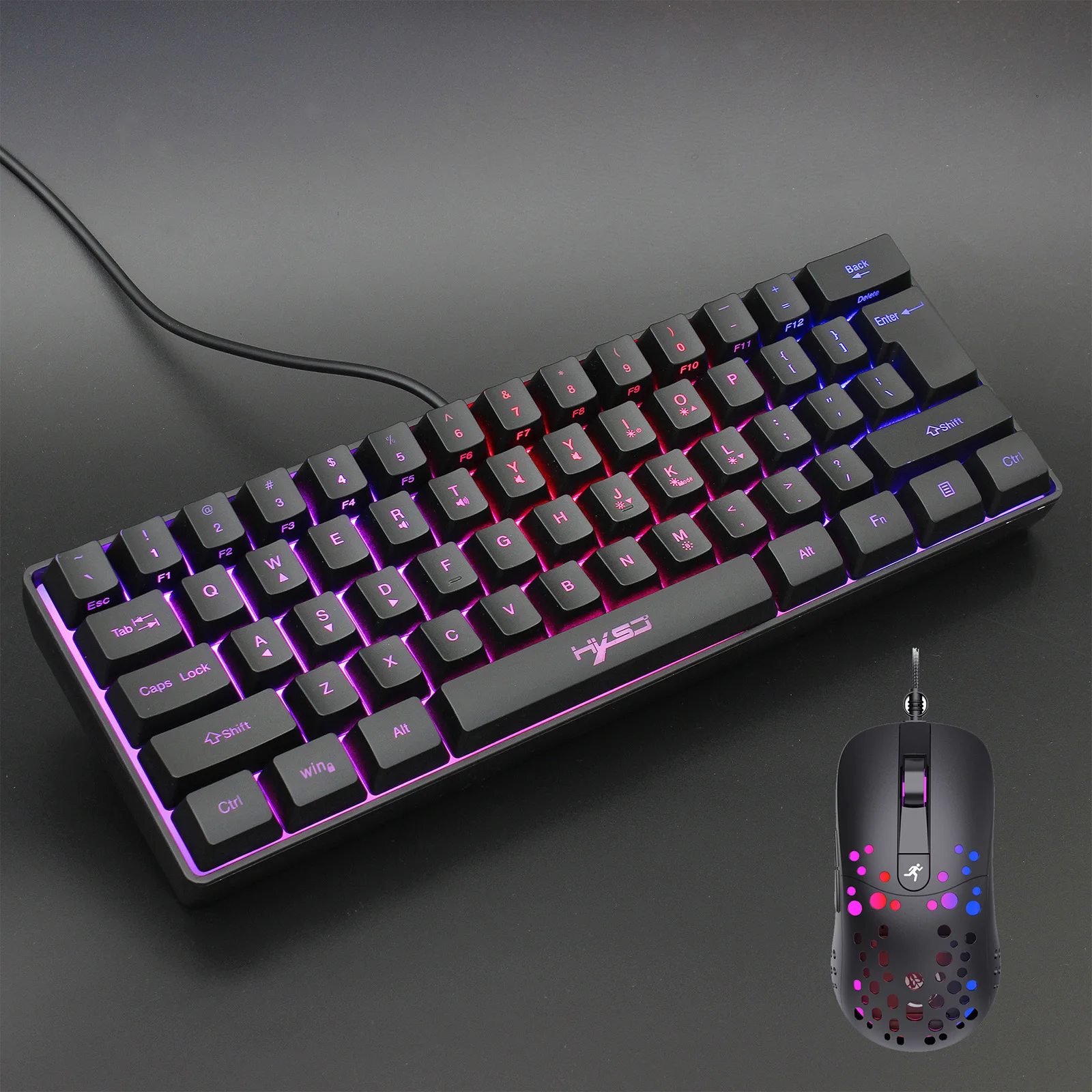 Gaming Mechanical Mini Wired Keyboard  Wrist Rest for Gamers
