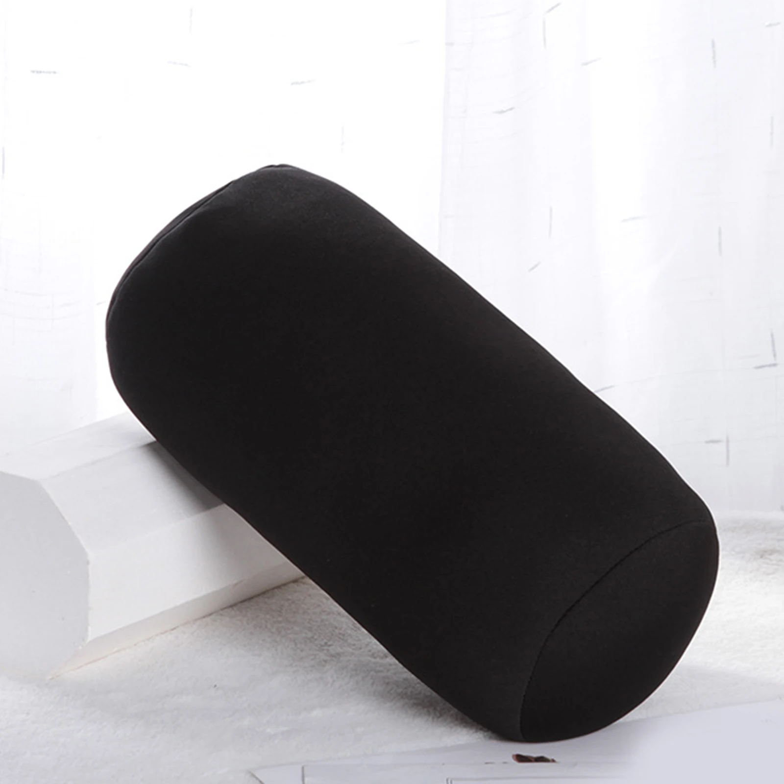 Roll Pillow Home Seat Head Rest Neck Support Travel Microbead Cushion Pillow