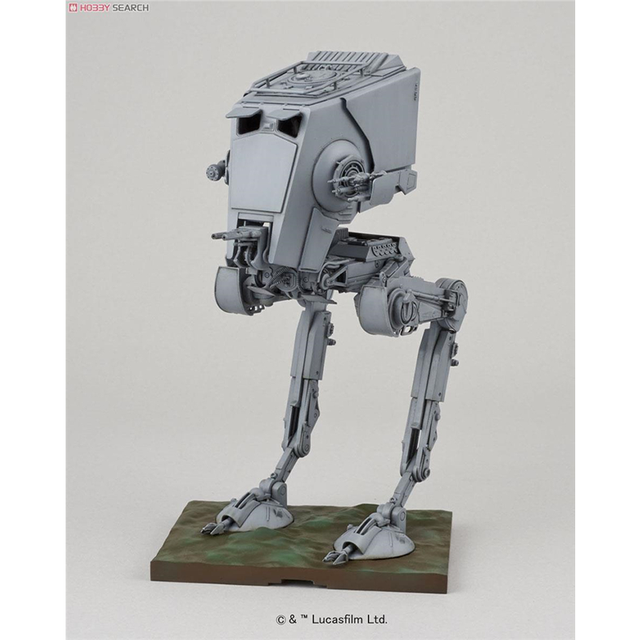 Revell (Bandai Original) 01202 Star Wars at-ST (All Terrain Scout Transport  inc. Chewbacca) 1:48 Scale Unbuilt/Pre-Coloured/Clip-Together (Non-Glue)