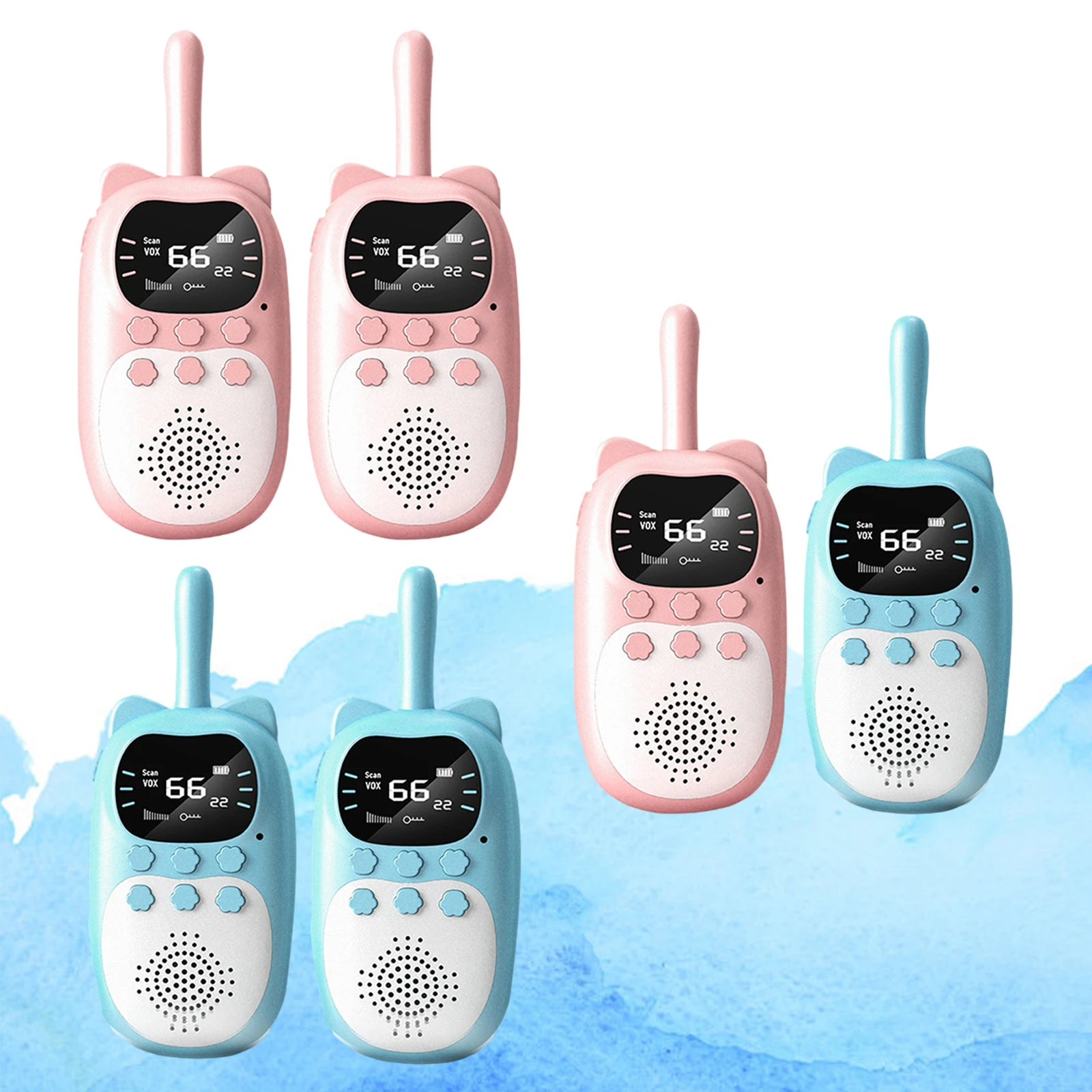 Plastic Wearable Kids Walkie Talkies LCD Toys Gifts for Children Fishing