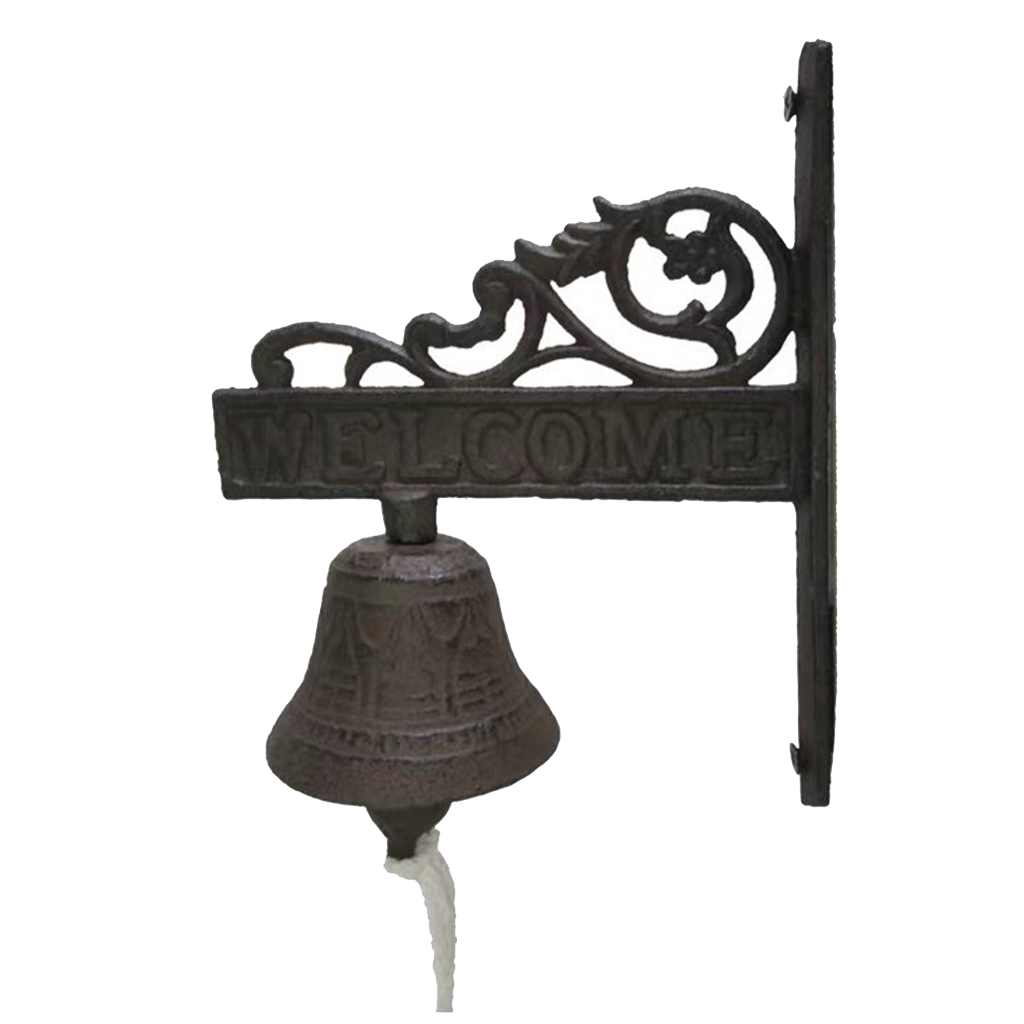 Vintage Style Wall Mounted Cast Iron Doorbell For Farmhouse Garden And Yard
