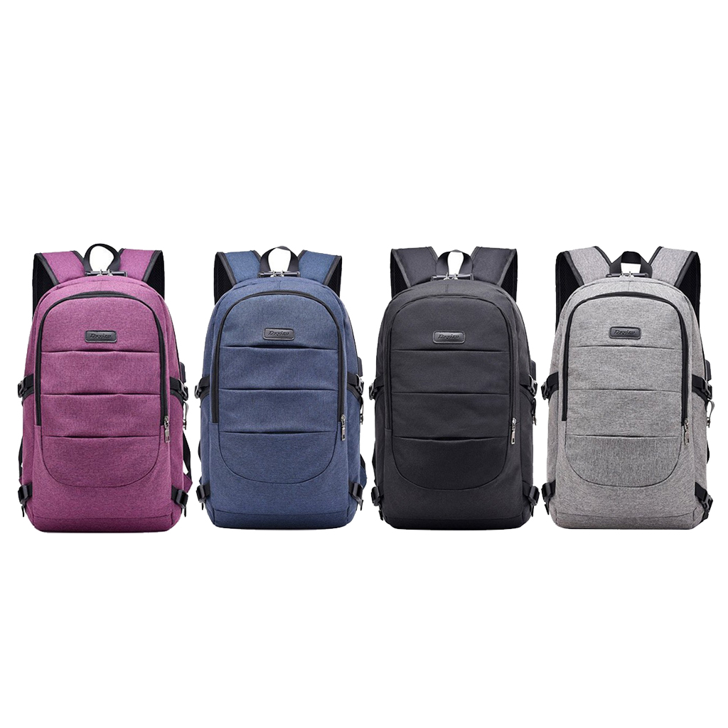 Anti-theft USB Charging Backpack Laptop Notebook Travel School Bag