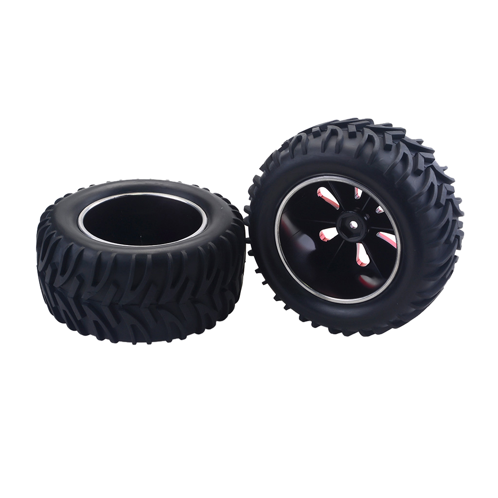 2pcs Monster Trucks Wheel Rim&Rubber Tyre for 1/10 ZD Racing HPI