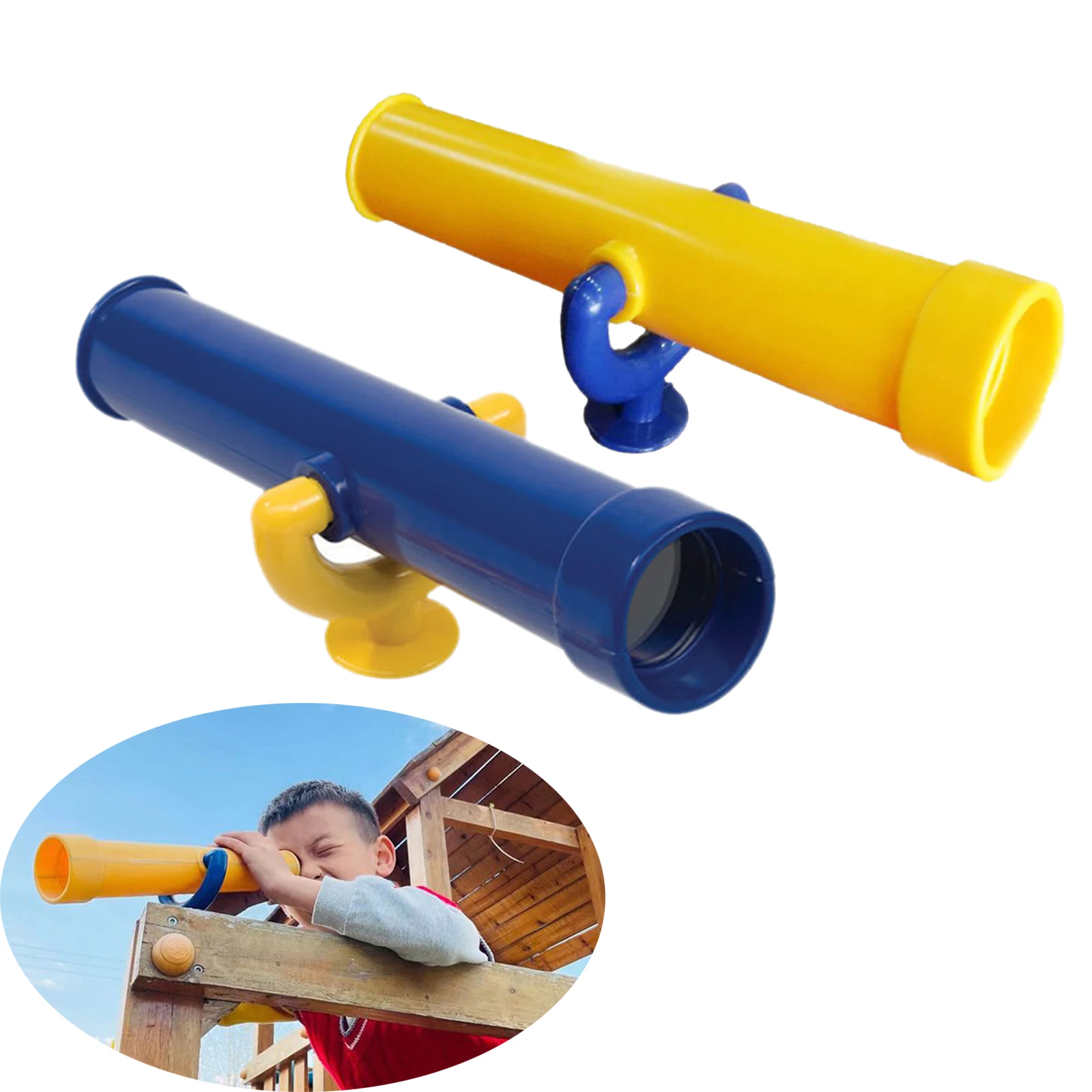 Kids Playground Monocular Pirate Telescope Plastic Pretend Toy for Boys Girls Interactive Learning Ages 3+