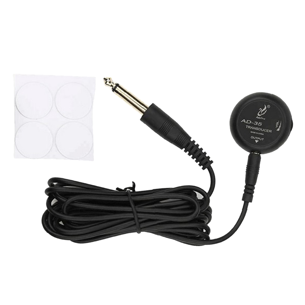 Self-Adhesive Piezo Soundhole Transducer Pickups for Ukulele Mandolin Drum