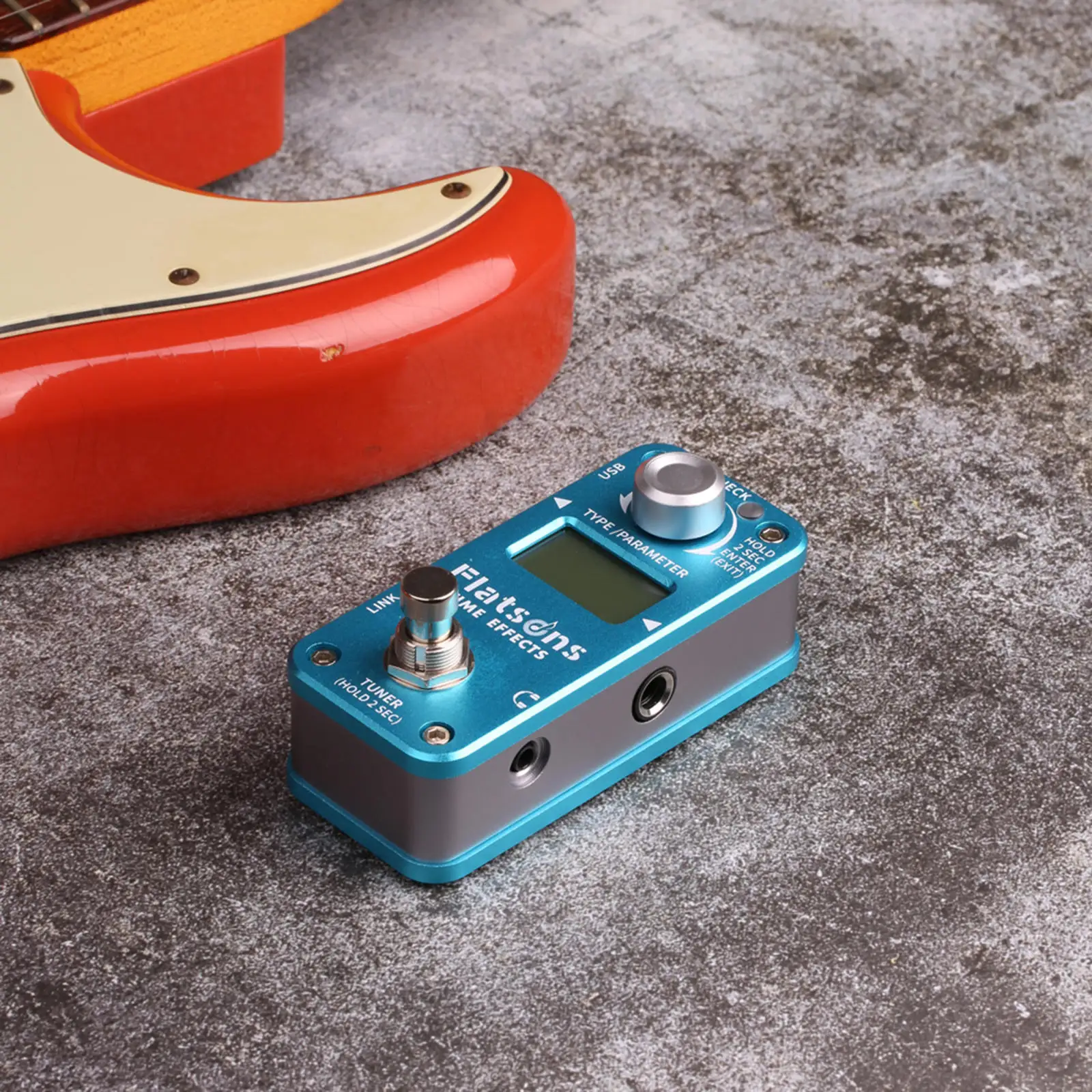 Guitar Effect Pedal Built-in Delay Reverb Overdrive Distortion Time Effects Guitar Accessories for Electric/Acoustic Guitar
