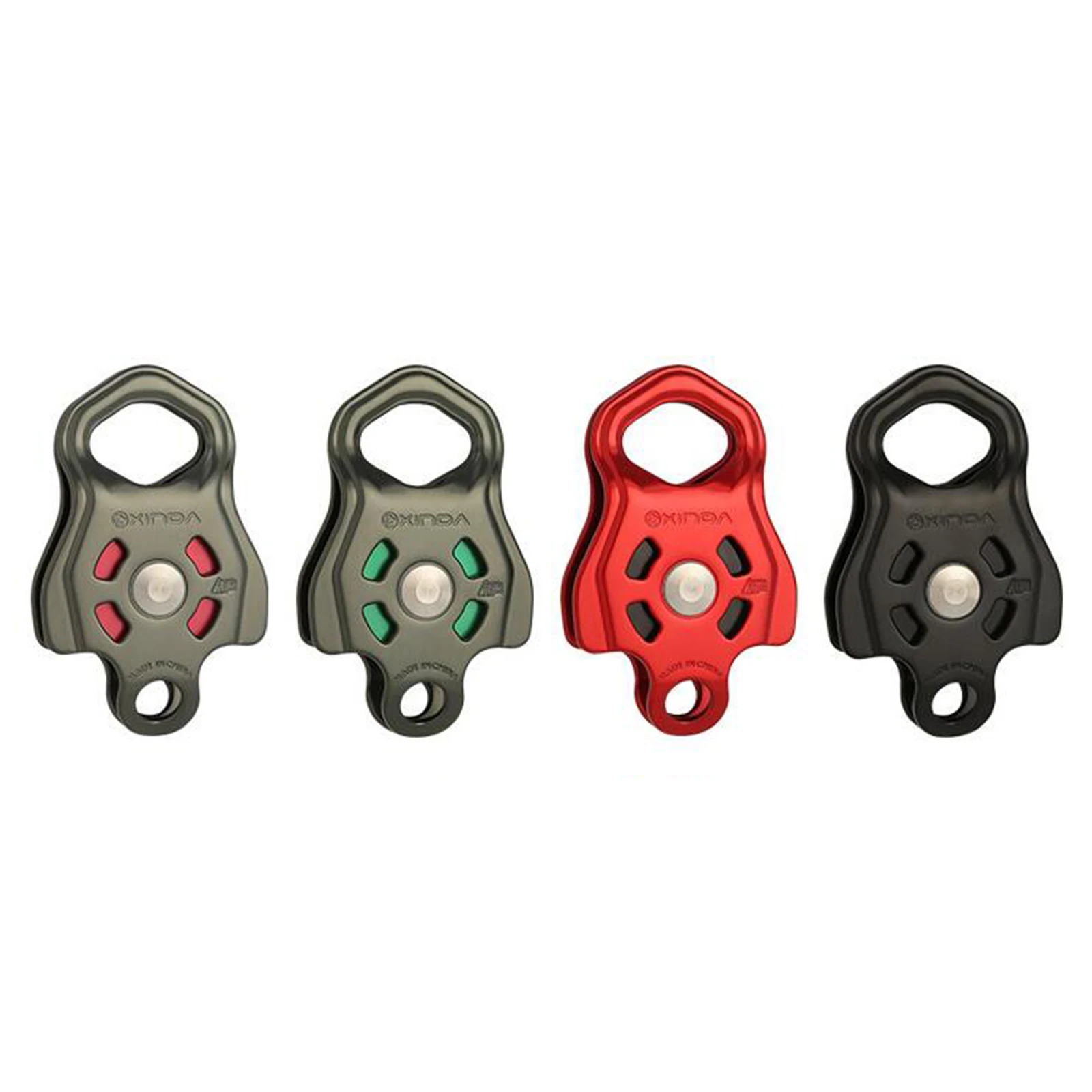 38KN Rock Climbing Pulley Fixed Sideplate Single Sheave Pulley Outdoor Survival Tool High Altitud  Hauling Gear